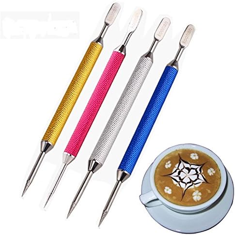 Yinyol Stailless Steel High-end Coffee Art Pen (Golden) 1 Piece