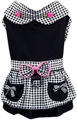 Sheng Xi Cats Small Dog Party Snowflake Winter Dog Clothing Black L