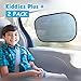 Car Sun Shade (2 Pack) with static cling. Blocks Harmful UV Rays and protects against cancer + FREE carry bag + 4 FREE suction cups. Suitable for baby, car window, windshield, train and home