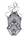 ZXZY Women Bohemian Floral Print One Piece Bikini Monokini Set Swimwear,Floral,Medium
