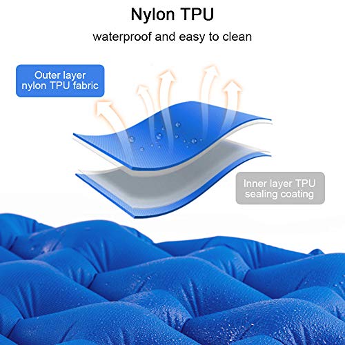 image for Lzellah Camping Sleeping Pad - Ultralight Inflatable Camping Mat & Tra