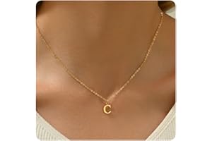 Havopso Dainty Gold Initial Necklaces for Women 18K Gold Plated Tiny Gold Letter Necklace Trendy Cute Personalized Monogram N