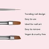 MYLEE Artiste Nail Brush Kit 3pc Gel Nail Art Polish Application Oval Angled view 5