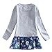Novatx Baby Girls Cotton Long Sleeves Tunic (2/3Y, Grey)