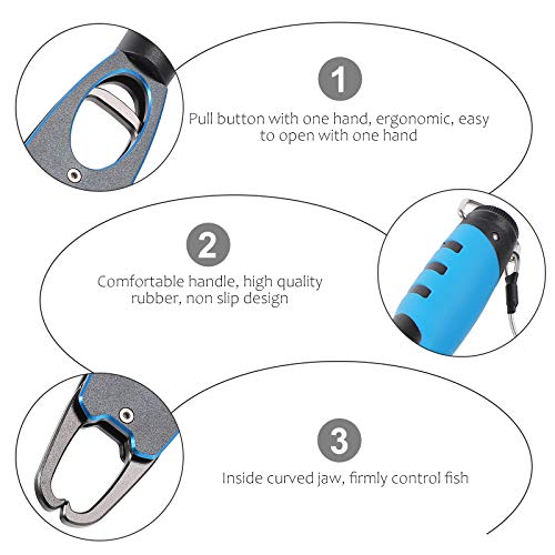 Abaodam Angelzange, Aluminiumlegierung, Fischklemme, Griff – Bild 3