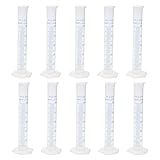 Geesatis 10 Pcs Plastic Measuring Cylinders 50 ml