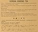Korean Ginseng Tea, 0.07-ounce Tea Bag (Pack of 100)