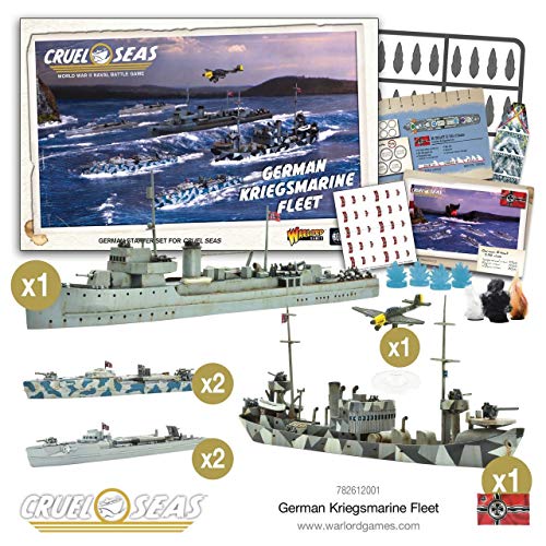 Cruel Seas German Kriegsmarine Fleet Starter Set, World War II Naval Battle Game â€¦
