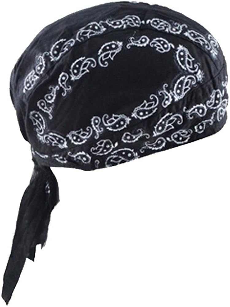 Unisex Accessories BLUE Cotton SKULL CAP Du Rag Head Wrap Liner Hat
