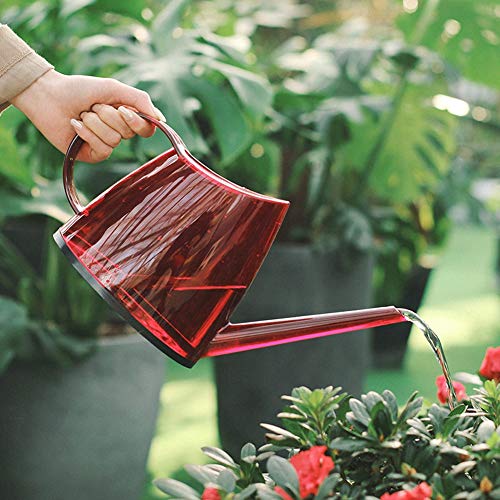 Jeffergarden Fashionable Uncovered Garden Sprayer with Long-Spout Candy-Colored Watering Can 1.2L(Red)