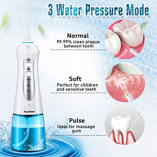 3 Cordless+Nicefeel+Rechargeable+Irrigator+Waterproof