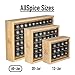 AllSpice Wooden Spice Rack, Includes 60 4oz Jars- Maple