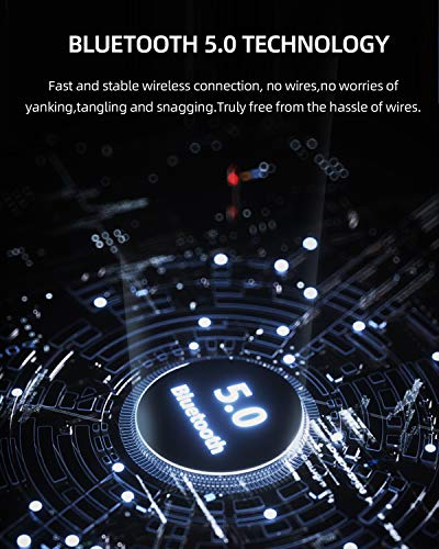 GIEC Bluetooth Earbuds with 24H Playtime DSP Noise Cancelling Wireless Earbuds with LED Display Bluetooth Earphones with Charging Case Bluetooth 5.0 Headset with Mic Wireless Earphones for Phone