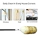 Feather Duster with Extension Pole, Yachee Pure Lambswool Multipurpose Long-Reach Retractable Dusting Brush, Extend 32-45 inches Telescopic Feather Duster with Handle for High Ceilings