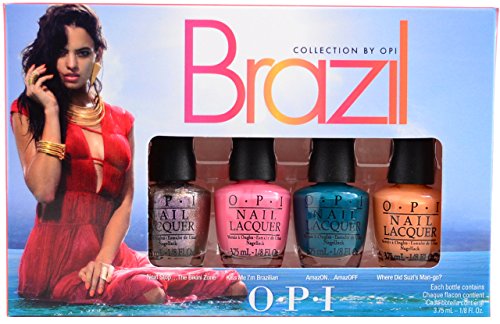 Brazili Copacababies Collection Mini Nail Polish Lacquer - 4 x 1/8oz. 1-Set.