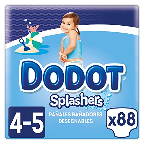 Pannolini Bambino Splashers Baby Shark, Taglia 4 (9-15 kg), 88 pannolini,Costumi da bagno usa e getta, Protezione Anti-perdite In Acqua