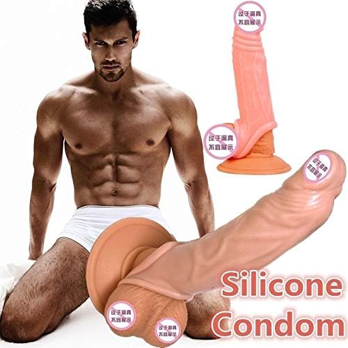 Silicone Condom Sleeve Delay Lasting Spike Condom Sex Toy Men and Women ladiesDelaying Toys Stimulating Condom(Transparent,one Size)