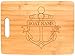 Customized Boating Gift Nautical Boat Name Anchor Personalized Rectangle Shaped Wood Cutting Board