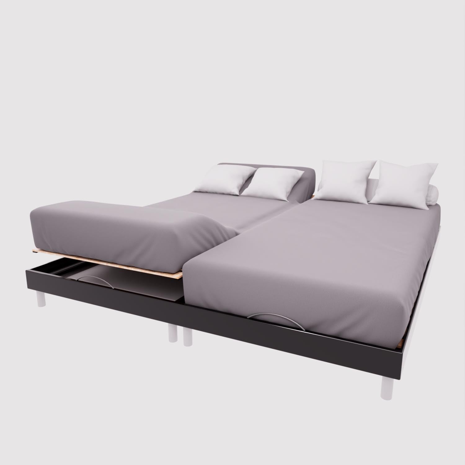 Soleil d'ocre, TPR Fitted Sheet 57 Thread Count Cotton 2 x 70 x 190 cm Plain Grey — image 1