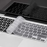 Kuzy - Transparent-Clear Keyboard Cover for MacBook Pro 13" 15" 17" (with or w/Out Retina Display) Silicone Skin iMac and MacBook Air 13" - Transparent-Clear