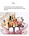 Upgraded Makeup Organizer 360º Smooth Spinning Sturdy Acrylic (NOT PLASTIC) Cosmetic Storage Display Case for Brushes Lipsticks Rings-Free Returnless Replace Warranty (Pink)
