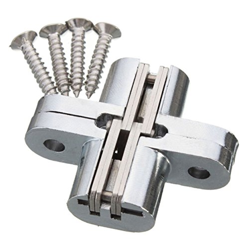 Ranbo (1 Pair) Hidden gate Hinge Stainless Steel Invisible Door Hinges