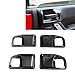RT-TCZ for Jeep JK Inner Door Handle Cover Bowl Trim Fit for Jeep Wrangler JK JKU 2011-2017 4DR Black Carbon Fiber Grain Interior Accessories 4pcs