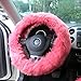 Ogrmar Winter Warm Faux Wool Steering Wheel Cover with Handbrake Cover & Gear Shift Cover for 14.96
