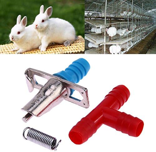 Domybest 20pcs Rabbit Nipple Water Drinker Waterer Poultry Feeder Tools
