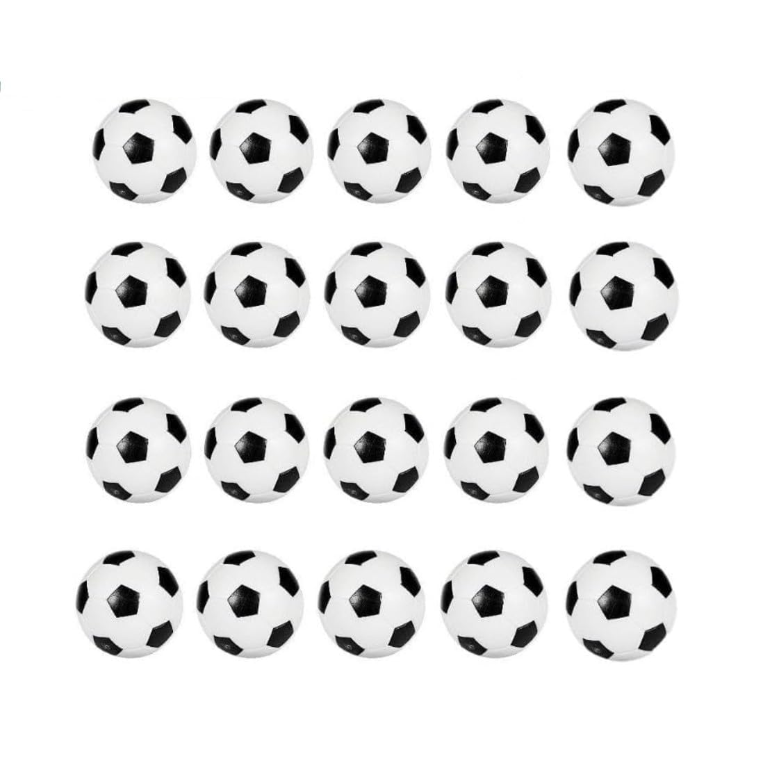 JZK 20x Plastic soccer table balls table top football accessories 32mm for kids & adults birthday party favours, party bag fillers
