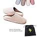 Relaxed Foot Slippers | Organic Cotton & Memory Foam | 1 Pair with Storage Bag (X-Large, Coffee)