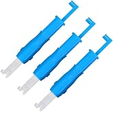 3 Pcs Blue Needle Threader, Elderly People Automatic Sewing Machine Needle Threader Line Inserter Tool for Hand Sewing, Easy to Operate Sewing Tools