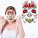 Halloween Temporary Tattoos Face (8 Pack), Sugar Skull Stickers Day of The Dead Scary Makeup Makeup Ideas Masquerade and Parties