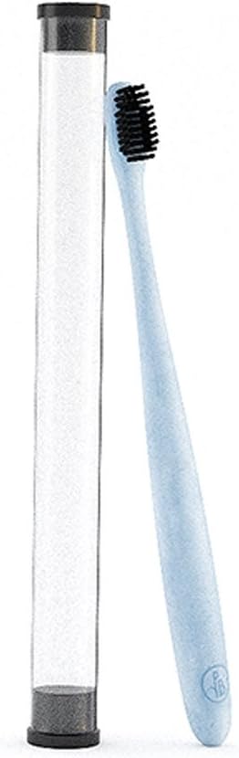 PURITY BRUSH - Wheat Straw Toothbrush Bamboo Charcoal Soft and Fine Bristles Get Sparkling Teeth for Kids and Adult (Blue)