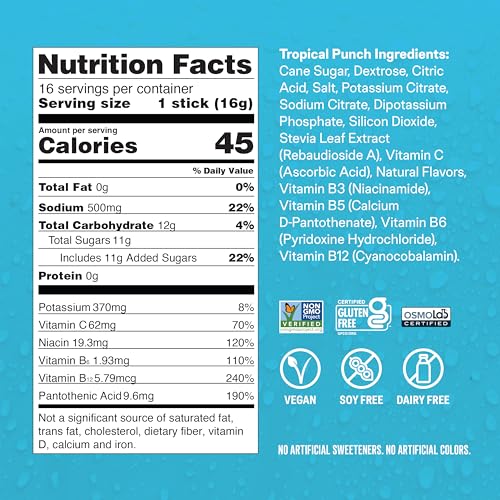 Liquid I.V.® Hydration Multiplier - Tropical Punch | Electrolyte Powder Drink Mix | 1 Pack (16 Servings)