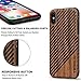 TENDLIN Compatible with iPhone Xs Case/iPhone X Case with Wood Grain Outside Soft TPU Silicone Hybrid Slim Case Compatible with iPhone X and iPhone Xs (Wood & Leather)