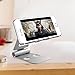 JETech 2-in-1 Aluminum Stand Compatible with Smartphones and Apple Watch, Foldable Holder, Multi-Angle Desktop Cradle, Adjustable Charging Dock (Silver)