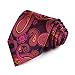 HISDERN Paisley Ties for Men Classic Plum Tie and Pocket Square Woven Silk Necktie Handkerchief Set Formal Business Mens Neckties Wedding Party