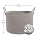 OrganiHaus Woven Laundry Basket, Large Cotton Rope Blanket Holder with Handles, Soft & Sturdy Nursery Hamper, Decorative Toy Bin for Living Room Organization 20x13 inches - Gray