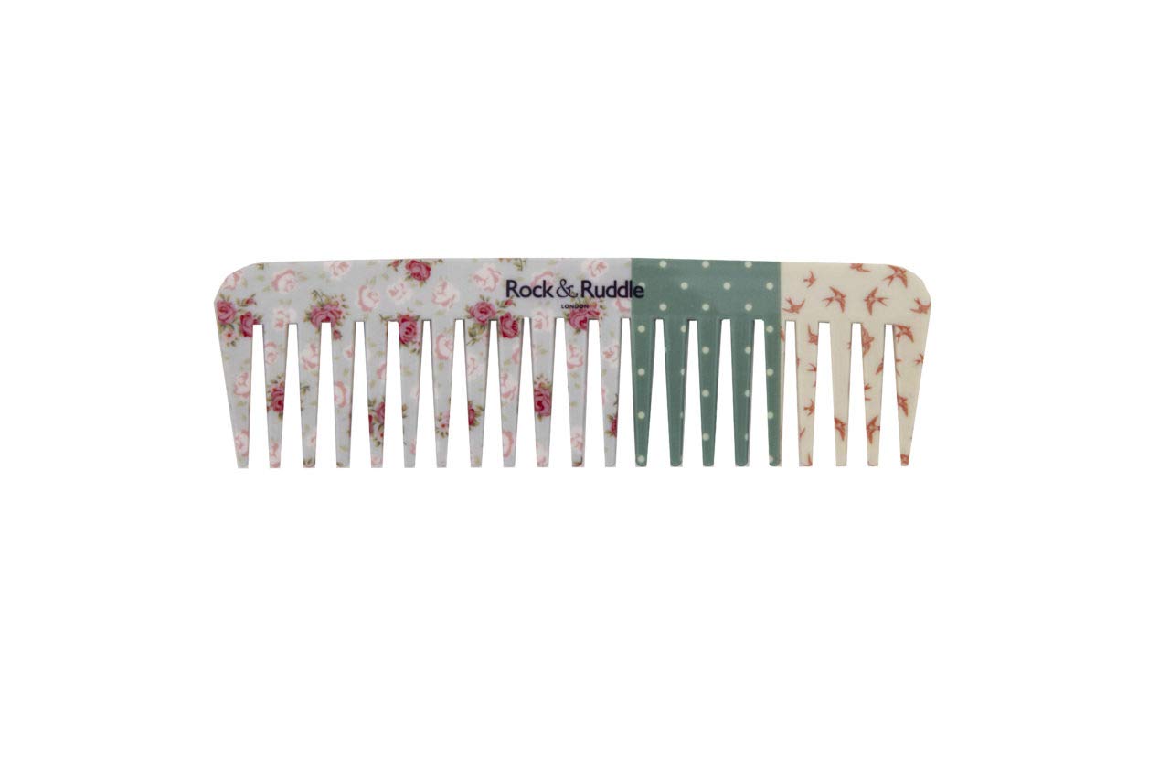 Rock & Ruddle Wide Tooth Comb. Perfect for Detangling Wet Hair and Applying Hair Color. Swallows Design — image 1