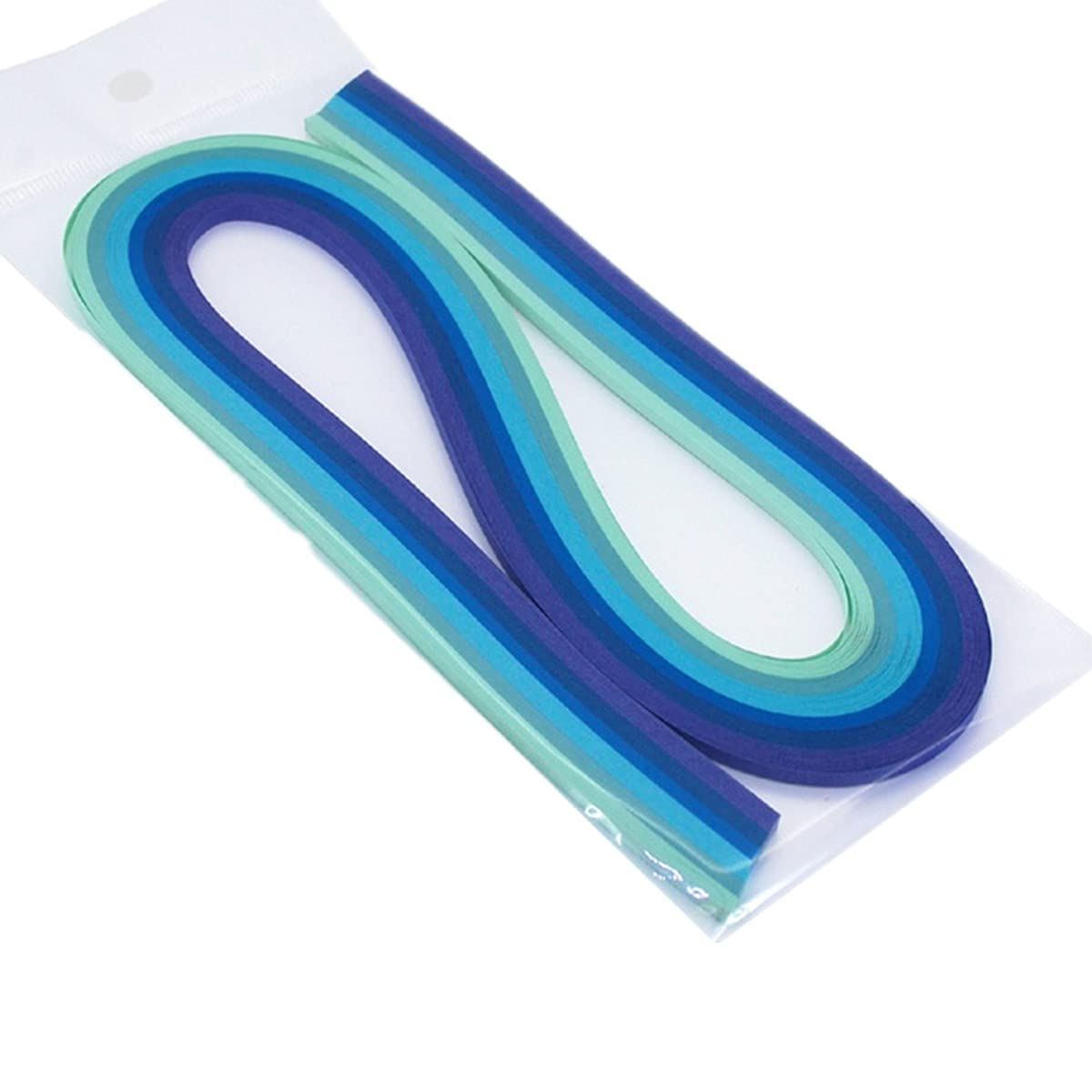 ODETOJOY Quilling Paper Gradient Quilling Strips 5MM Crafts Paper Filigrana Color Ramps Chromatic Crescendo 120pcs Length 21inch (Blue)