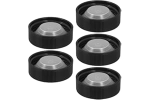 Baluue 5Ppcs Poly Seal Screw Caps Plastic Growler Caps Lids Amber Round Glass Beer Bottles Poly Cone Cap Brewing Wine Jug Cap