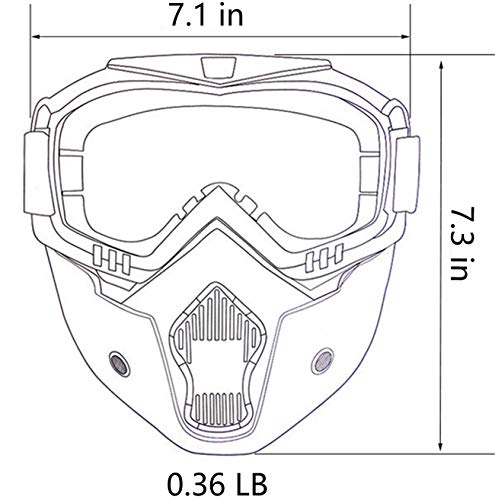 CHAMER Motorcycle Glasses Motocross Goggles Helmet Mask Fog-Proof Windproof UV400 Protection Vintage Harley Motorbike Riding Sunglasses for Kid&Adult CS Paintball