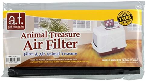 Animal Treasures Replacement Air Filter for Hooded Litter Pan, 2pk