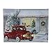 Northlight LED Lighted Fiber Optic Santa in Truck Christmas Canvas Wall Art 11.75