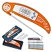 RISEPRO Instant Thermometer, Digital Instant Read Cooking Grill Thermometer Foldable with BBQ Internal Temperature Chart for Kitchen Meat Beef Poultry EN301