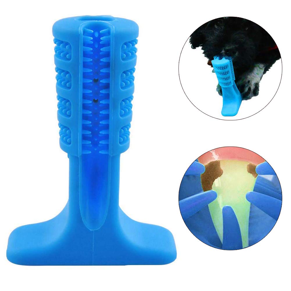 Warmsheep Doggy Brushing Stick, Effective Toothbrush for Dogs,Nontoxic Bite Resistant Rubber