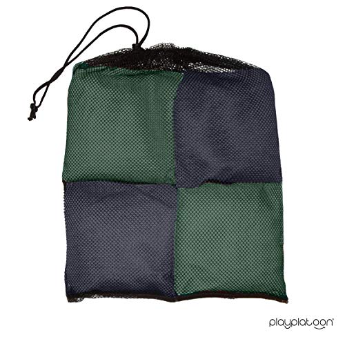 Weather Resistant Cornhole Bean Bags Set of 8 - Regulation Size & Weight - Hunter Green & Navy Blue - Thumbnail 3