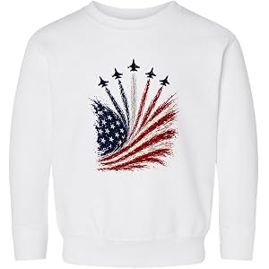 TeesAndTankYou 250th Patriotic Flag Kids Sweatshirt Toddler
