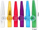 kuou 6Pcs Metal Kazoo Musical Instruments Multi Pack Set Kids Gift view 2